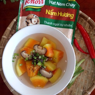 Canh đu đủ nấm hương