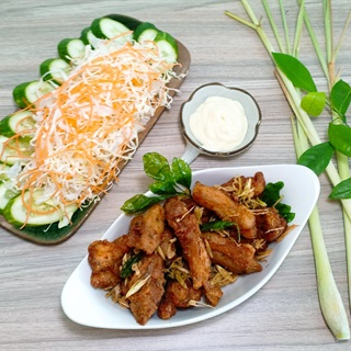 Gà chiên sả lá chanh