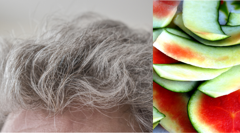 Công dụng thần kỳ của vỏ dưa hấu trong trị tóc bạc sớm cực hiệu quả