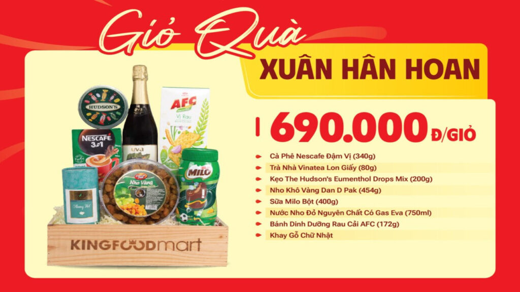 hình ảnh giỏ quà Tết Kingfoodmart