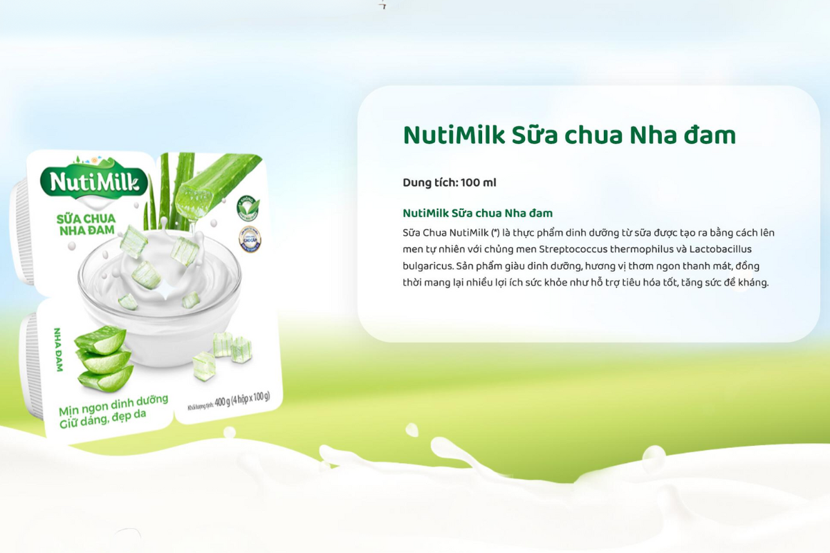 Ăn ngon sống khoẻ với sữa chua nha đam NutiMilk