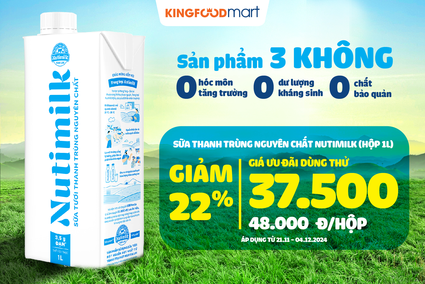 Sữa tươi thanh trùng Nutimilk – Sự lựa chọn tuyệt vời cho sức khỏe!